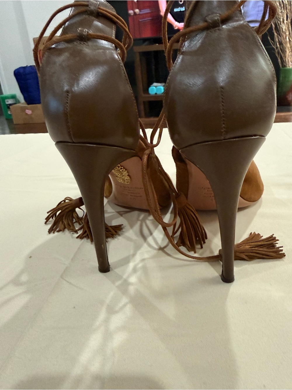 AQUAZZURA Get Me Everywhere Suede Heels